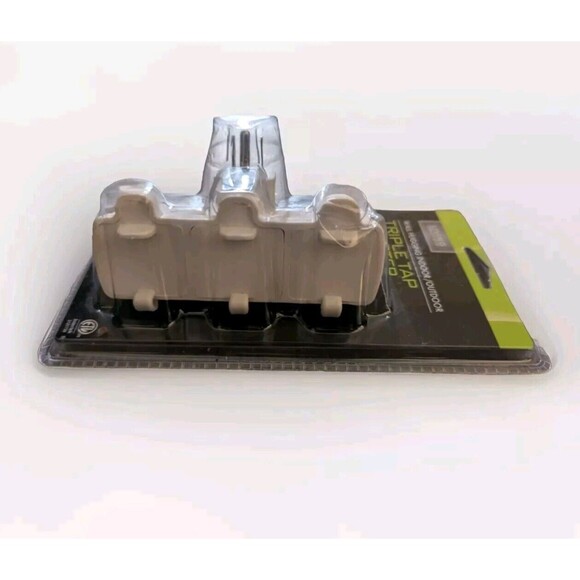Living Solutions Wall Hugging Indoor Triple Tap Adapter Grounded Outlet - Picture 4 of 9